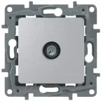 ETIKA Розетка телевизионная TV проходная 15дБ алюминий