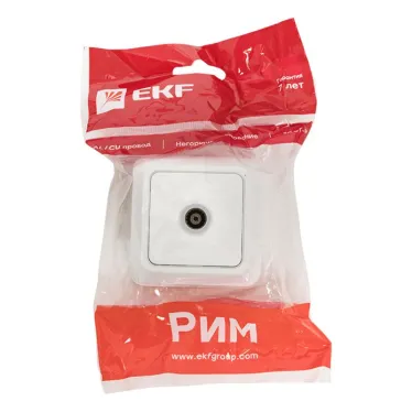 Рим Розетка телевизионная TV 75Ом 5-862МГц белая