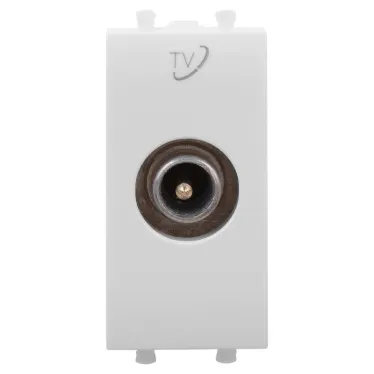 Avanti ТВ розетка проходная ''Белое облако'', 16A, 1 модульная