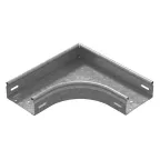                  Угол плоский плавный универсальный 90 град. к лотку 200х80, толщина 1,5 мм, Сендзимир цинк
               