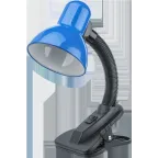 Светильник настольный светодиодный NDF-C011-60W-B-E27 прищепка, синий | 61641 | Navigator