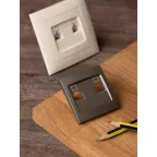 Валенсия лицевая панель розетки RJ-45 2-местная кашемир