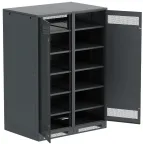 Шкаф LINEA B (пустой) 2000х1400х950мм двустворчатая металлическая дверь черный