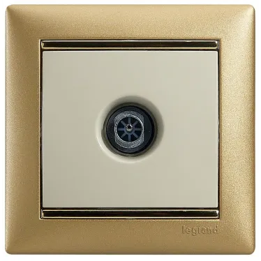 VALENA Розетка телевизионная TV звезда в рамку слоновая кость 1.5дБ