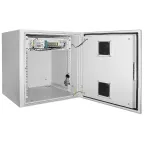 Шкаф уличный 19дюйм 9U 650x600 IP55 металлическая дверь серый