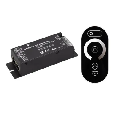 Диммер ARL-3022-OVAL-DIM Black (12-24V, 1x25A, ПДУ, RF) (ARL, IP20 Металл, 2 года)