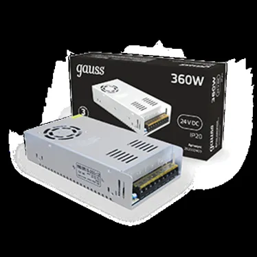 Блок питания для светодиодной ленты 360 Вт AC 100-264В Uвых 24В IP20 215х112х50мм Black Gauss