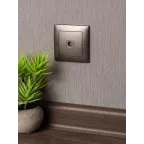 Валенсия лицевая панель розетки TV 1-местная 75Ом 5-862МГц графит