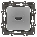 Розетка HDMI, Эра Elegance, алюминий, 14-3114-03