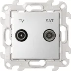 Розетка TV-SAT одиночная цвета алюминий S24 Harmonie