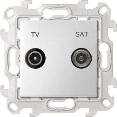 Розетка TV-SAT одиночная цвета алюминий S24 Harmonie