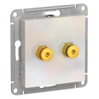 Аудиорозетка ATLASDESIGN двухместная жемчуг