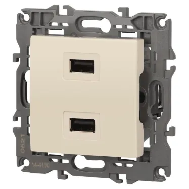 Устройство зарядное USB, 5В-2100мА, Эра Elegance, сл.кость, 14-4110-02