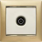 VALENA Розетка телевизионная TV звезда в рамку слоновая кость 1.5дБ