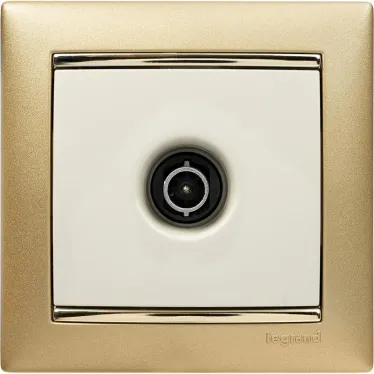 VALENA Розетка телевизионная TV звезда в рамку слоновая кость 1.5дБ