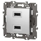 Устройство зарядное USB, 5В-2100мА, Эра Elegance, алюминий, 14-4110-03