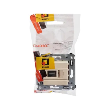 Avanti USB 2.0 розетка одинарная в стену, тип А-А, Ванильная дымка