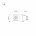 Светильник CL-KARDAN-S102x102-9W Warm (WH-BK, 38 deg) | 024126 | Arlight