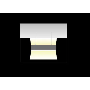 Светильник светодиодный Х-line Up@Down один. подвесн 23Вт 3000К 755x63x100мм RAL9005 черный муар DALI опал 2 торц.кр.|V1-R0-92822-02OPD-4002330|VARTON