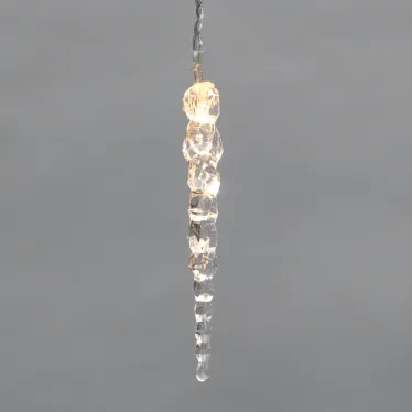 Гирлянда Сосульки 1,5х0,25 м, прозрачный провод, теплый белый цвет свечения | 303-067 | NEON-NIGHT