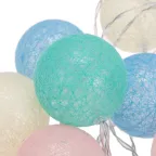 Тайские фонарики Пудра 1,5 м, прозрачный ПВХ, 10 LED, теплый белый, питание 2 х АА (батарейки не в комплекте) | 303-089 | NEON-NIGHT