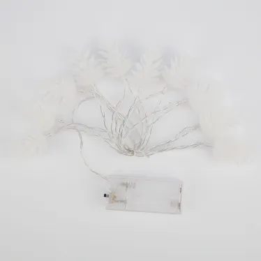 Гирлянда светодиодная Шишки 1,5 м, 10 LED, прозрачный ПВХ, цвет свечения теплый белый, 2 х АА (батарейки не в комплекте) | 303-098 | NEON-NIGHT