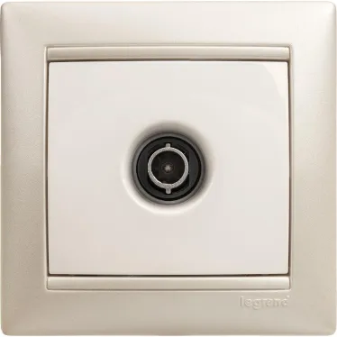 VALENA Розетка телевизионная TV звезда в рамку белая 1.5дБ