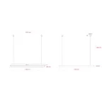 Светильник LED Geometria Block SPO-115-B-40K-036 36Вт 4000K 3100Лм IP40 1200х100х50 черный подвесной драйвер внутри