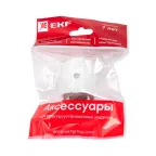 Вилка прямая без заземления белая 10А 250 В Proxima