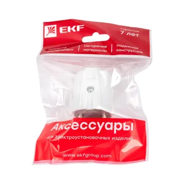 Вилка прямая без заземления белая 10А 250 В Proxima