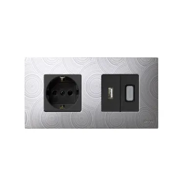 Рамка-декор на 2 поста для 2700620-03., S27Pl, серое солнце