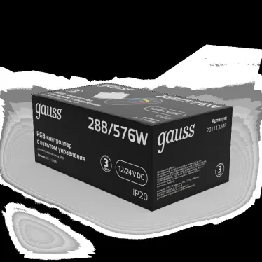 Контроллер для светодиодной ленты 288 Вт DC 12-24В IP20 с сенсорным пультом чёрный Black Gauss