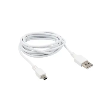 Кабель USB-mini USB - PVC, 1.8м., белый