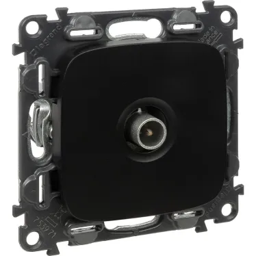 Valena ALLURE Розетка ТВ c топологией звезда 0-2400 МГц С лицевой панелью Антрацит