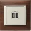 VALENA Розетка двойная USB слоновая кость