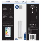 Светильник светодиодный ДСО-15w 4000К 1350Лм IP40 на подвесе белый