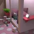 Светильник ночник настольный 5 Вт 200 лм 2700-6000К DC 5В Розовый IP20 100х100х109мм с Li-ion акк 1200мА диммируемый Qplus Gauss