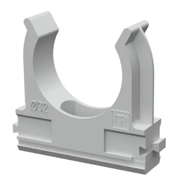 Держатель 32мм д/трубы ПВХ, серый