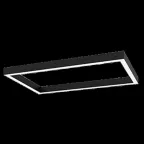 Светильник светодиодный ДСО-60Вт 3000К X-Line прямоугольный, рассеиватель опал черный