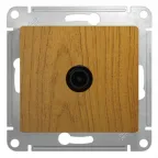 GLOSSA Розетка телевизионная TV проходная 4DB дуб в рамку