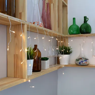 Гирлянда Айсикл (бахрома) светодиодная, 1,8 х 0,5 м, прозрачный провод, 230 В, диоды ТЕПЛЫЙ БЕЛЫЙ | 255-016 | NEON-NIGHT