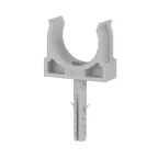 Держатель с защелкой и дюбелем 25 мм для труб (5шт)