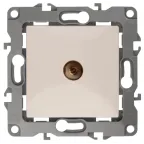 Розетка TV проходная, Эра12, слоновая кость, 12-3102-02