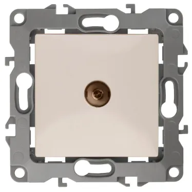 Розетка TV проходная, Эра12, слоновая кость, 12-3102-02