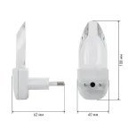 Ночник - светильник светодиодный в розетку с датчиком освещенности белый NN-618-LS-W ЭРА