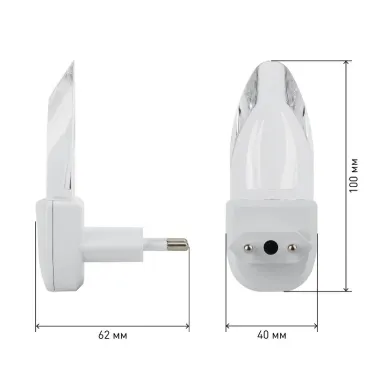 Ночник - светильник светодиодный в розетку с датчиком освещенности белый NN-618-LS-W ЭРА