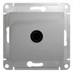 GLOSSA Розетка телевизионная TV одиночная в рамку 1дБ алюминий