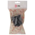 Вилка б/з прямая 10A черная Vx1-B (24/480/5760)