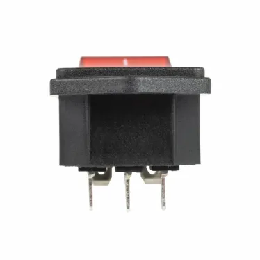 Выключатель клавишный 250 V 16 А (4с) ON-OFF красный с подсветкой и штекером C14 3PIN | 36-2282 | REXANT