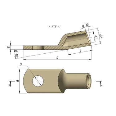 Наконечник медный лужёный ТМЛ 35 -8 -9